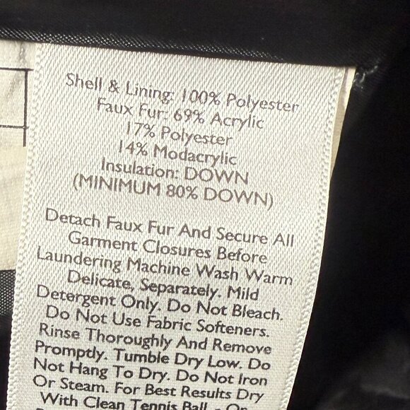 Eddie Bauer Women’s Lodge Down Duffle Coat 2X Black - Picture 8 of 14